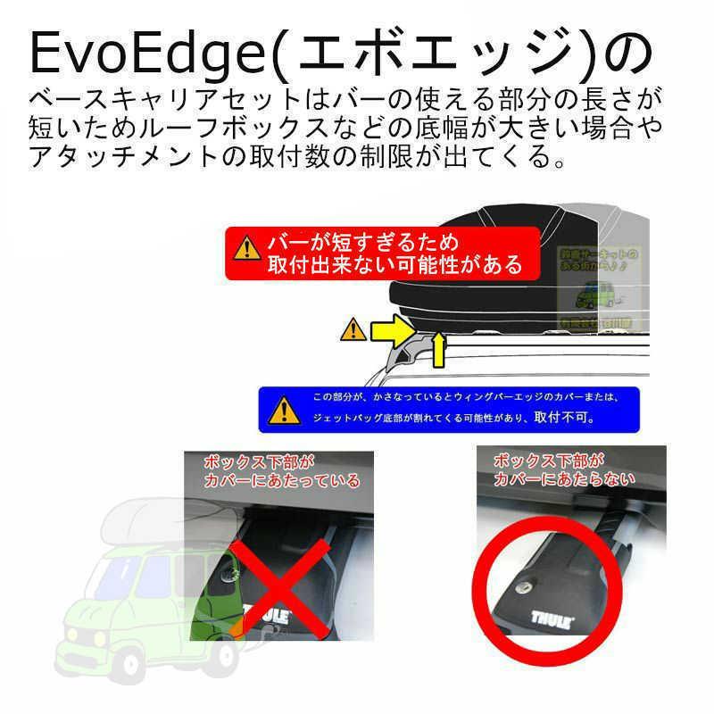 THULE キャリアset1台分 BMW:5シリーズ:[E61]ツーリング  RR付車 th7204 th7213x2本 EvoEdge｜sptanigawaya｜09