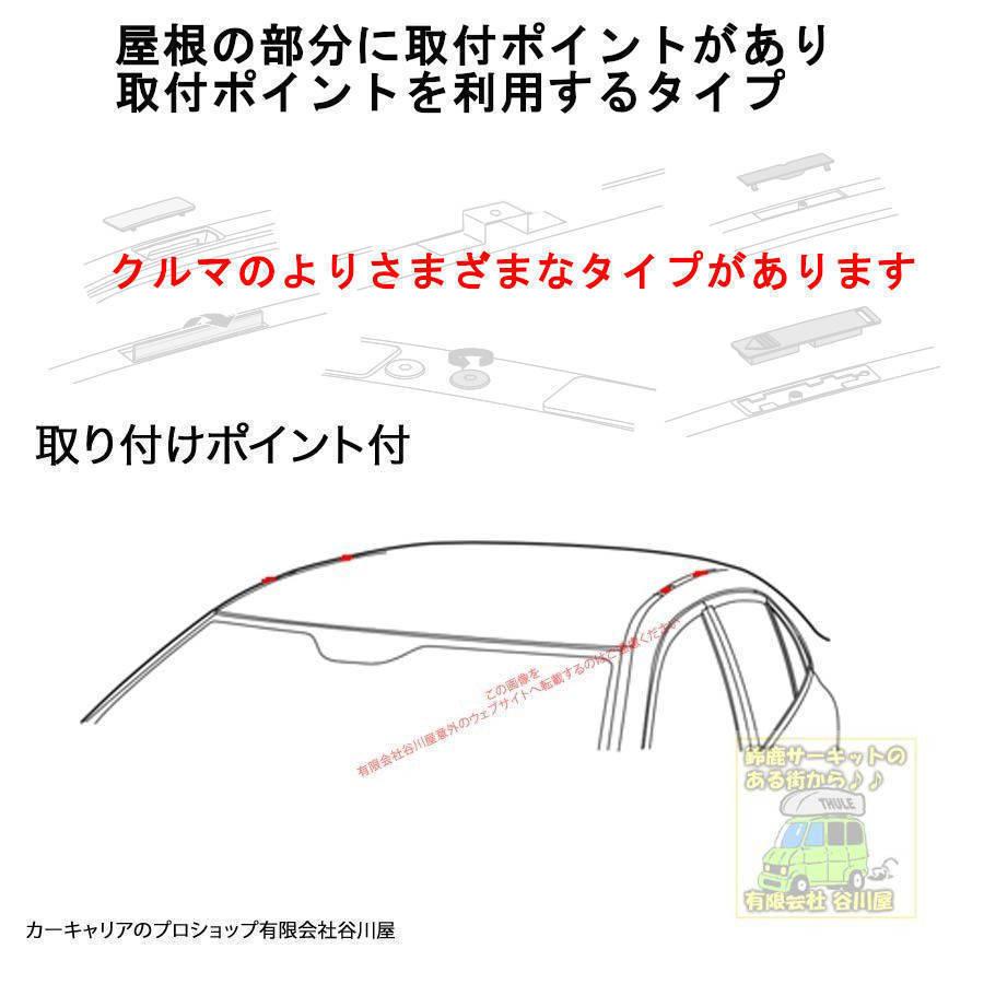 THULE キャリアset BMW 1シリーズ [F20系] 5HB DBA-1A16系 取付ポイント付 th7107 th7112 kit7084