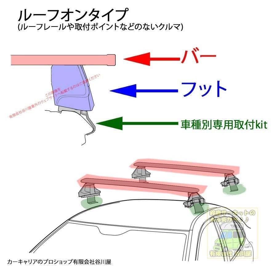 THULE キャリアset  シトロエン:C4:5ドア: RR無し用 th7105 th7123 kit5117｜sptanigawaya｜02