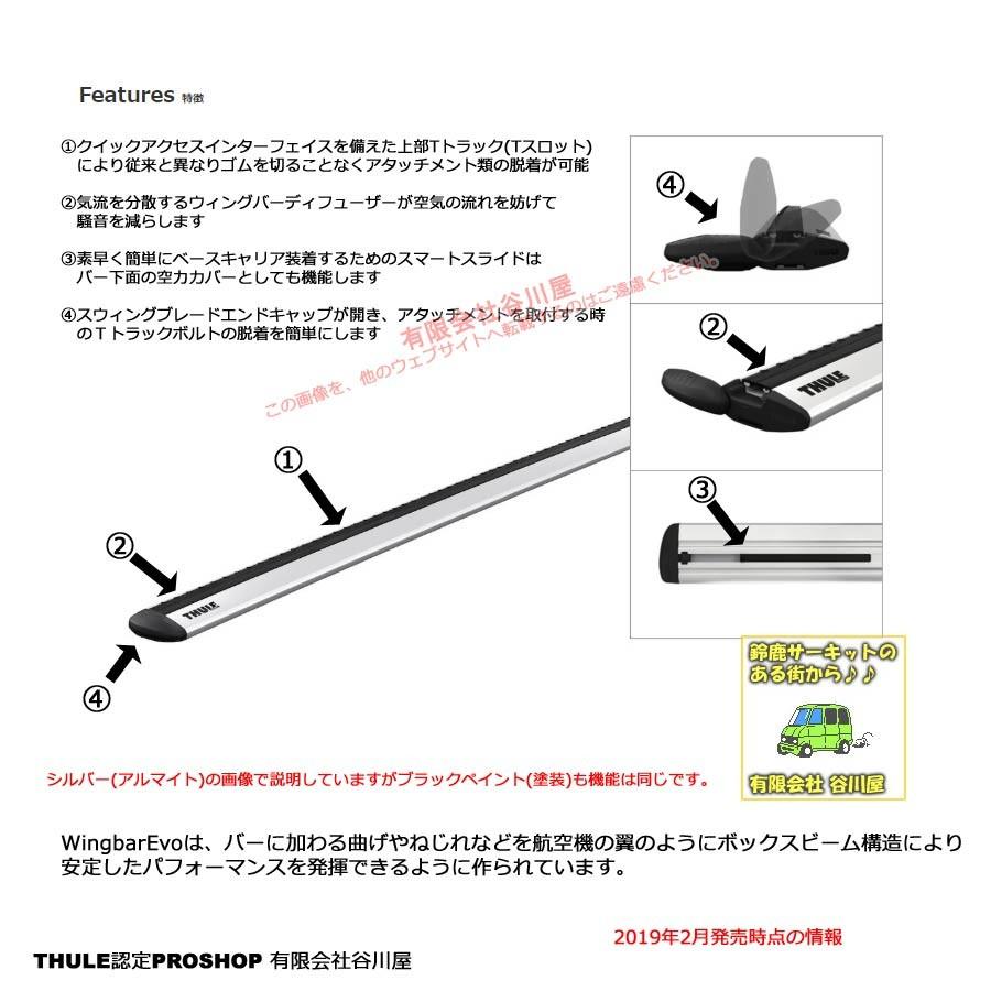 THULE（スーリー） 4/3店在庫アリ th7113 THULE WingBar Evo 127