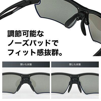 瞬間調光サングラス メンズ UVカット アジアンフィット 0.1秒でまぶし