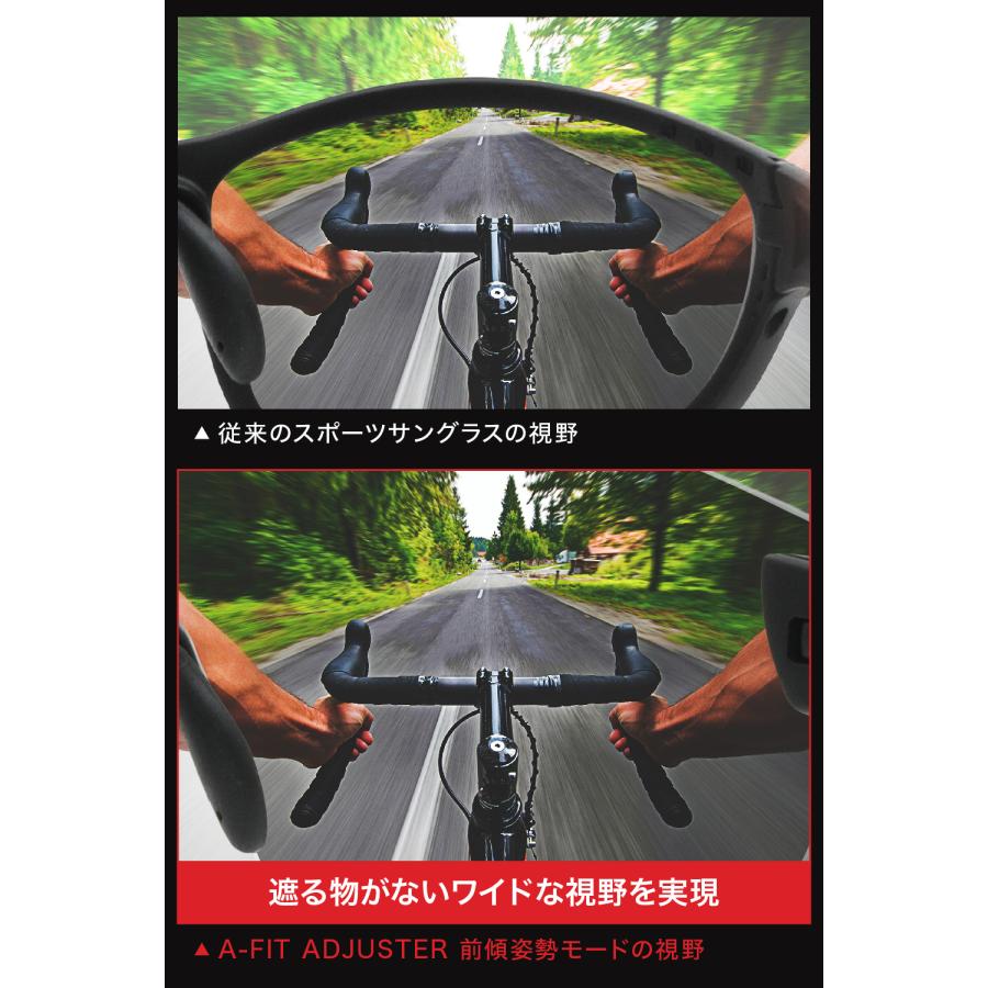 【5/5まで500円クーポン】偏光スポーツサングラス メンズ UVカット アジアンフィット テンプル角度調節可能 A-FIT（エーフィット） AF-804_7