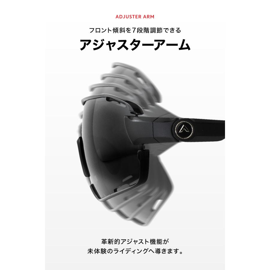 偏光スポーツサングラス メンズ  UVカット アジアンフィット テンプル角度調節可能 A-FIT（エーフィット） AF-805の画像