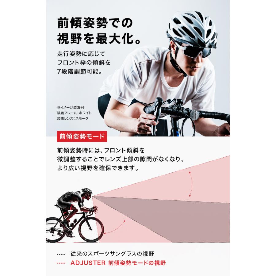 偏光スポーツサングラス メンズ  UVカット アジアンフィット テンプル角度調節可能 A-FIT（エーフィット） AF-805の画像