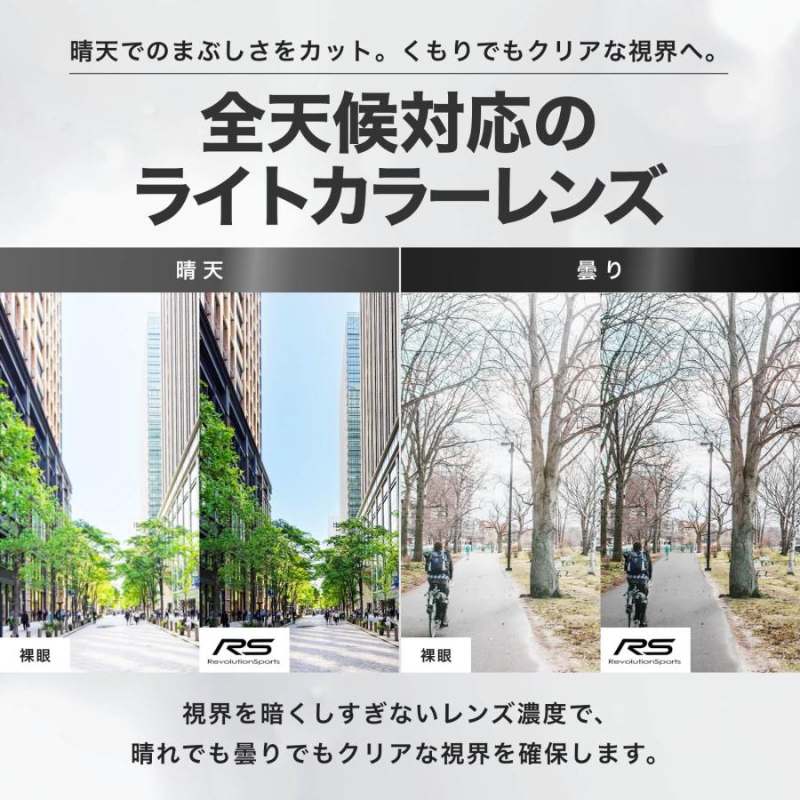 【4/26まで500円クーポン】普段使いできるスポーツサングラス メンズ 偏光サングラス UVカット UV420 うすいレンズ 超軽量 ゴルフ ジョギング RS-5001_12