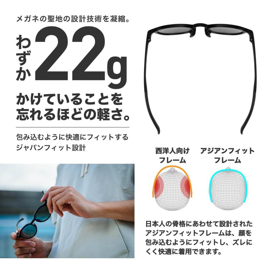【4/26まで500円クーポン】普段使いできるスポーツサングラス メンズ 偏光サングラス UVカット UV420 うすいレンズ 超軽量 ゴルフ ジョギング RS-5001_6