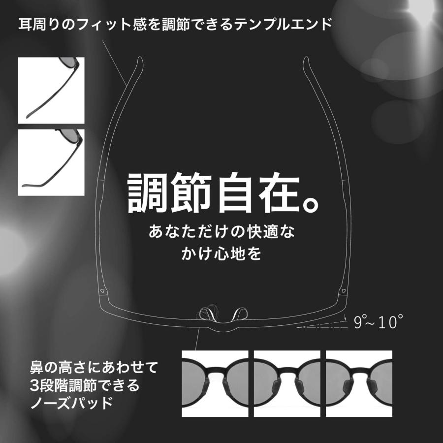 【4/26まで500円クーポン】普段使いできるスポーツサングラス メンズ 偏光サングラス UVカット UV420 うすいレンズ 超軽量 ゴルフ ジョギング RS-5001_9