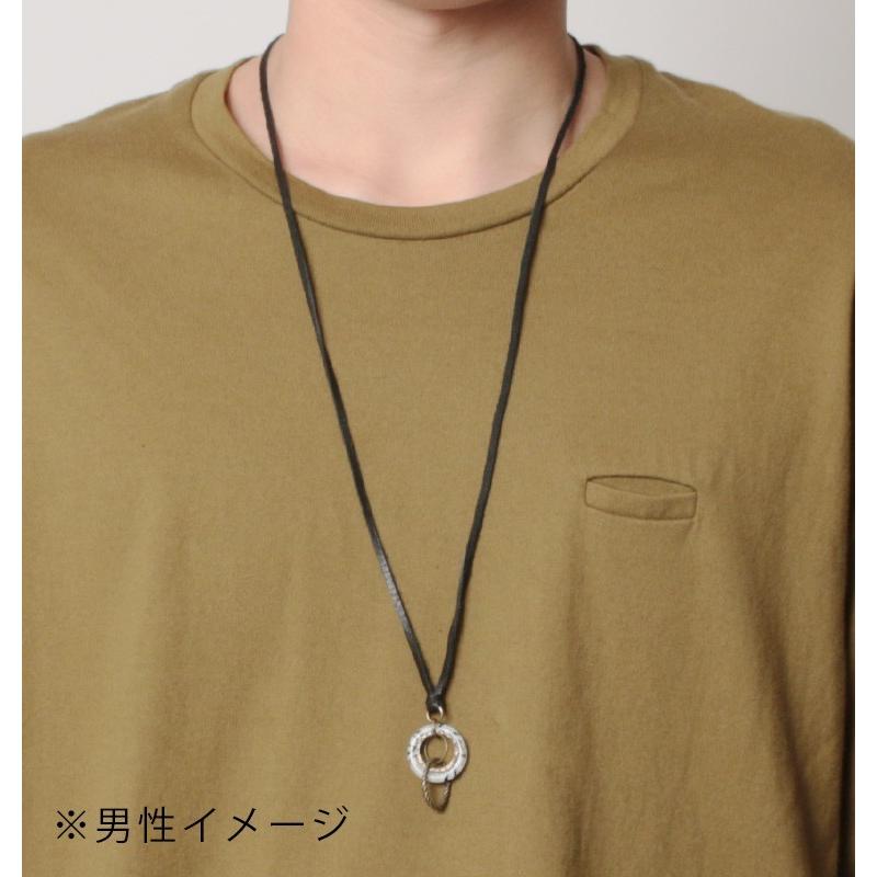 日本製 大理石 ダブルリング ネックレス 男 女 メンズ レディース オールシーズン レザー Acc Sputnicks スプートニクス 通販 Yahoo ショッピング