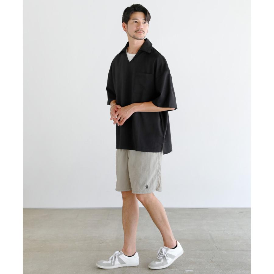メンズ 31 ZARA ラムレザー ショートパンツ バギーショーツ タック