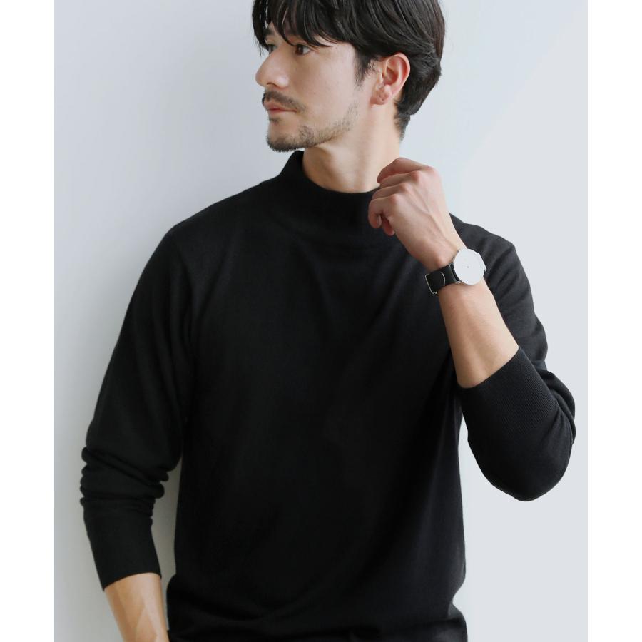 【現行品】【XL】Munsingwear モックネックニット メンズ MONSIEUR NICOLE（ムッシュニコル） セーター ニット ジオメトリック