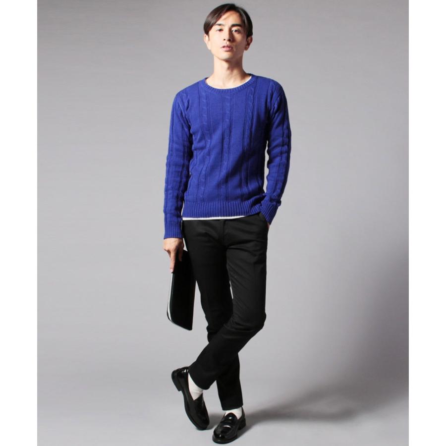 春ニット スプリングニット ケーブルニット メンズ セーター ケーブル編み Vネック クルーネック 綿ニット Buy Sputnicks スプートニクス 通販 Yahoo ショッピング