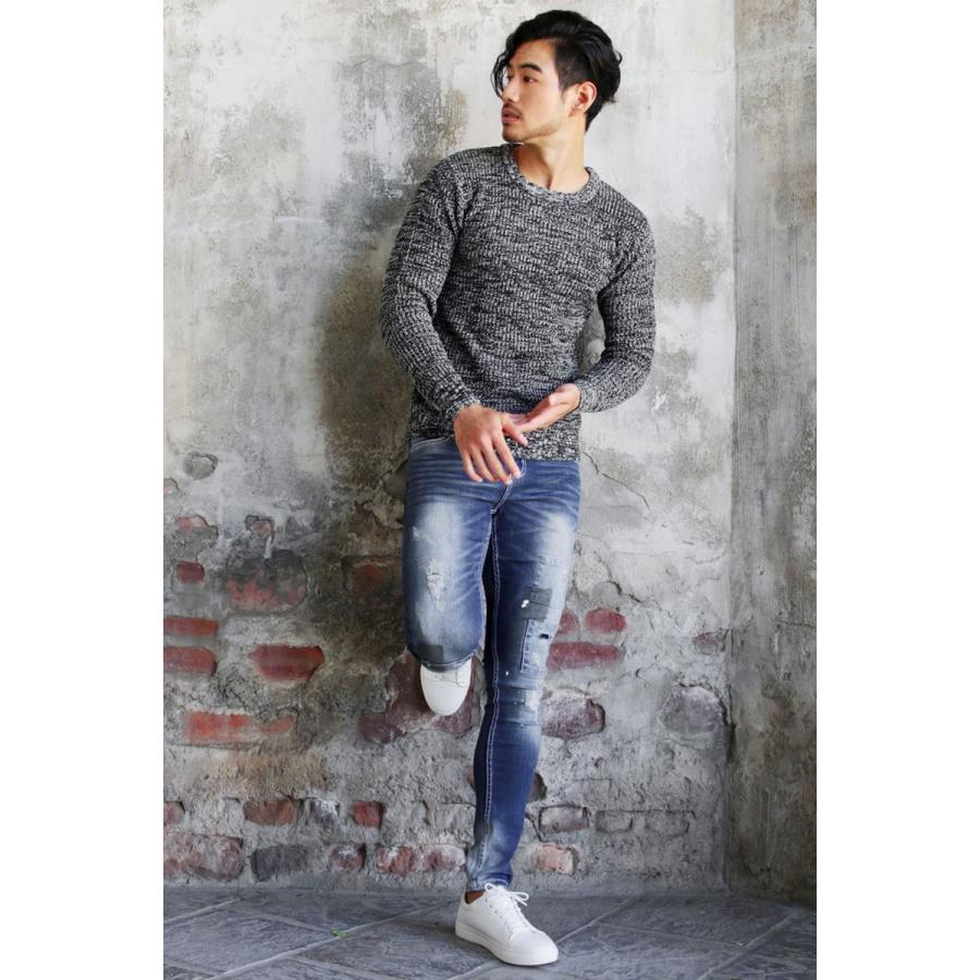 ニット メンズ アクリル 畦編み トップス SPU スプ 冬 : SPUTNICKS