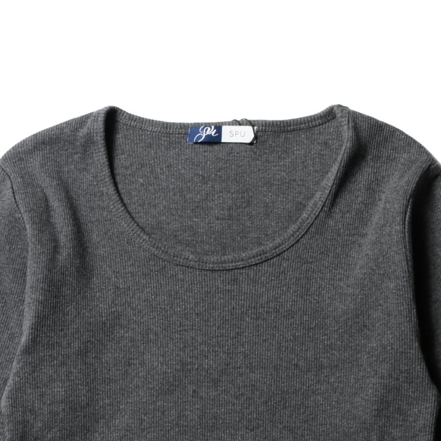 カットソー メンズ 長袖 秋 春 冬 綿 コットン リブ編み Tシャツ ロン