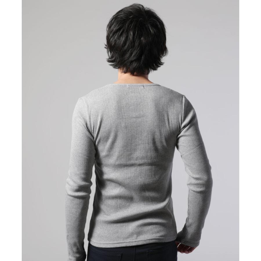 カットソー メンズ 長袖 秋 春 冬 綿 コットン リブ編み Tシャツ ロン