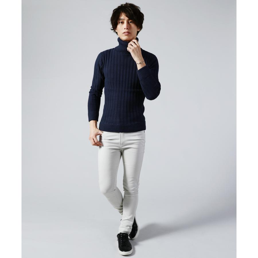ニット メンズ リブニット タートルネック メンズ 綿100％ リブ編み タートルニット | ブランド登録なし | 05