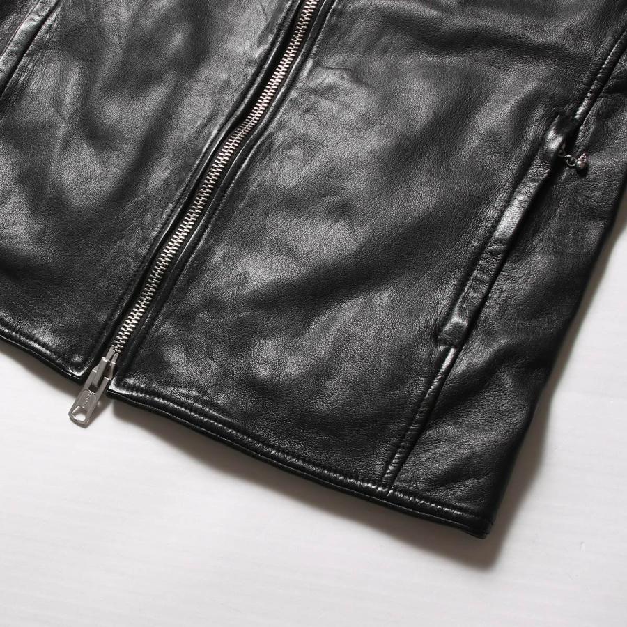 ジャケット シングルライダース メンズ 冬 ラムレザー ライダース