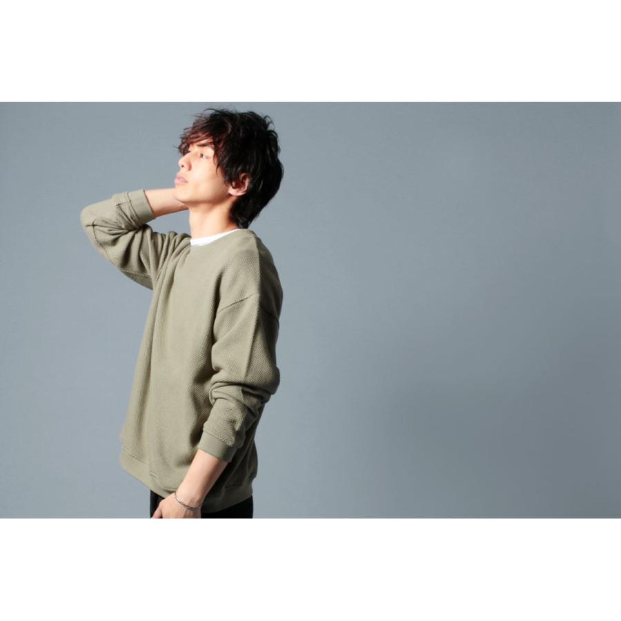 SLICK ニット セーター メンズ 春 秋 冬 ヘビー コットン 鹿の子 SLICK ニット セーター メンズ 春 秋 冬 ヘビー コットン 鹿の子