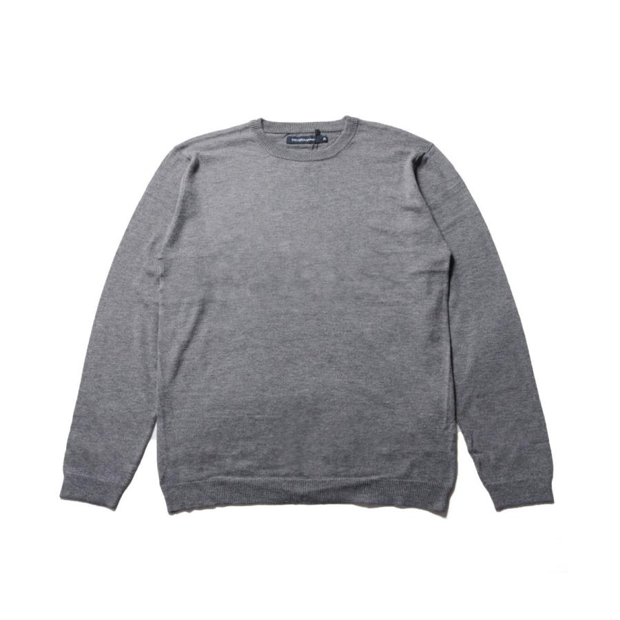 ニット メンズ カシミア ミックス 12ゲージ 長袖 Vネック クルーネック