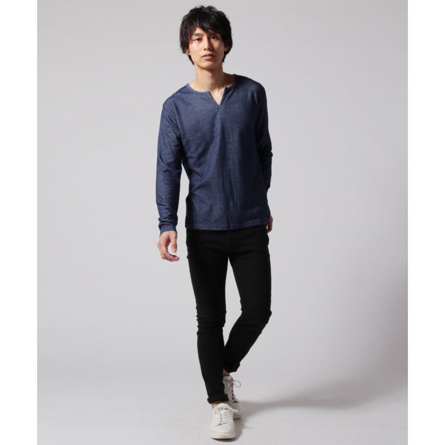 カットソー メンズ 春 秋 冬 M L XL 綿 ポリエステル ハニカム  