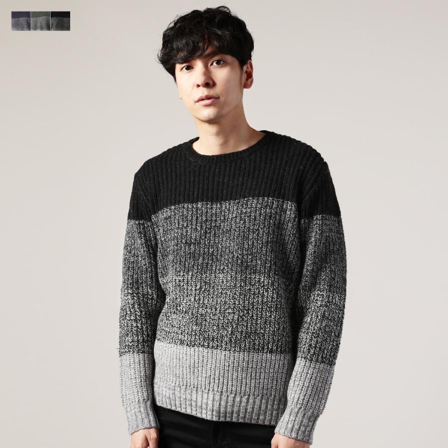 ニット トップス メンズ 秋 冬 ウール混 畦編み クルーネックニット 長袖 クルーネック Buy Sputnicks スプートニクス 通販 Yahoo ショッピング