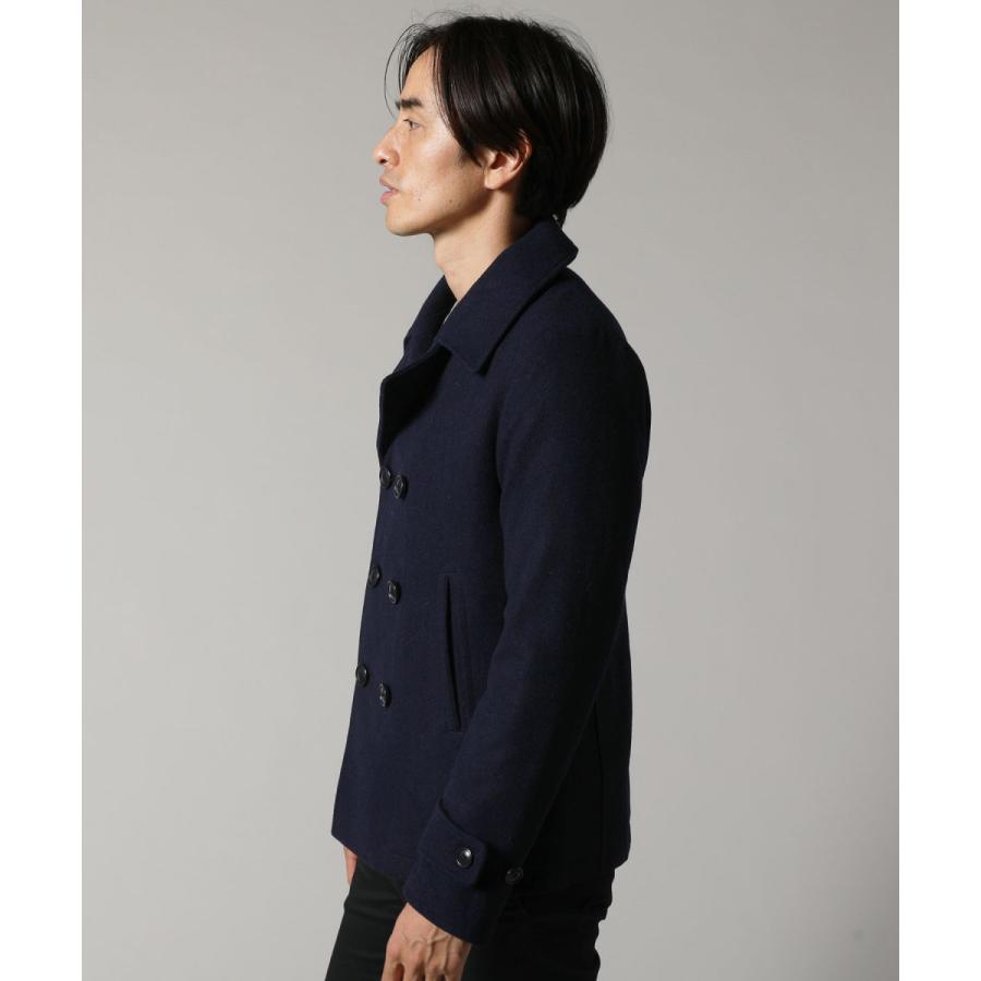 コート メンズ ピーコート S M L XL 秋 冬 610g ウール メルトン