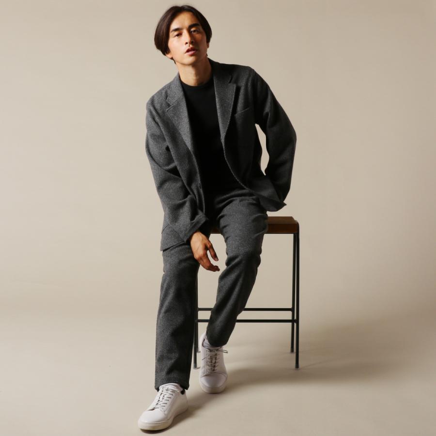 タスランツイードストレッチテーパードトラウザー : SPUTNICKS