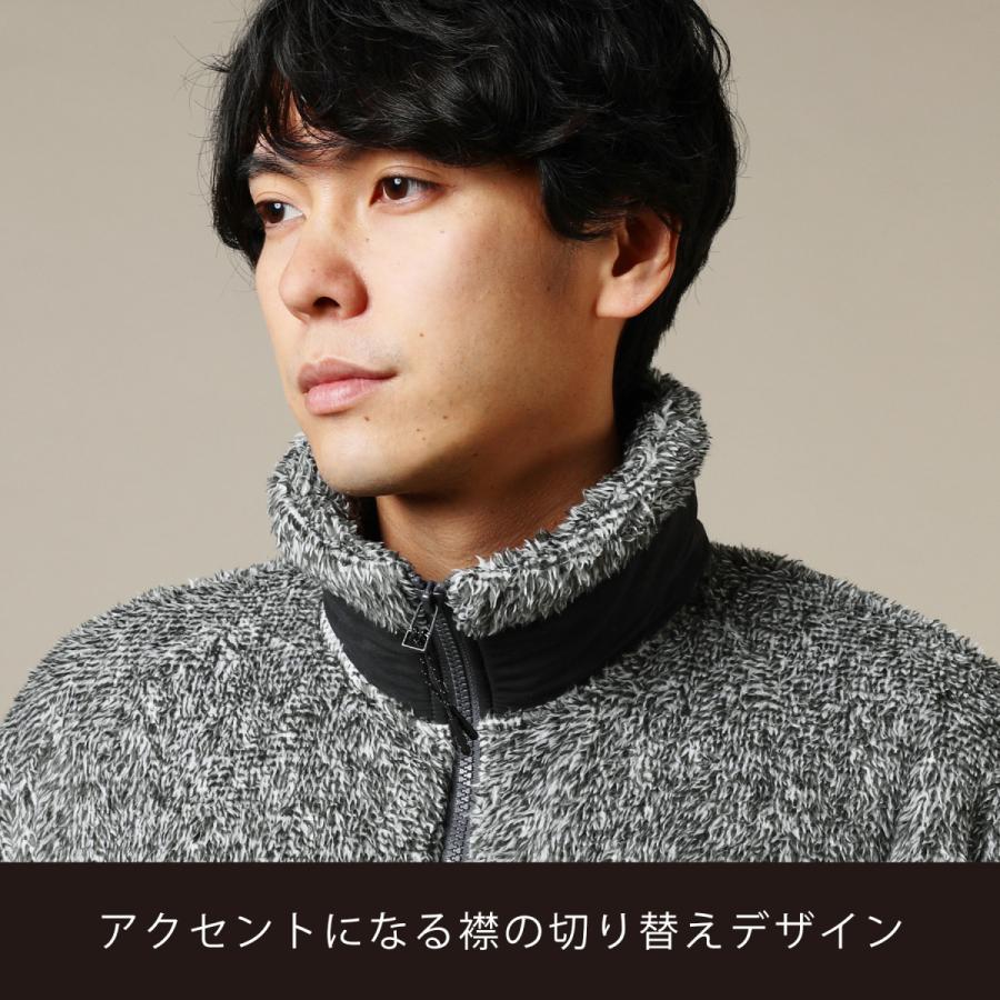 ジャケット メンズ ブランド 冬 両面 ボア フリース ジップ ミリタリー