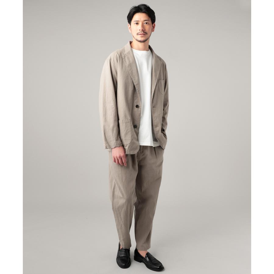 ジャケット サックジャケット メンズ 麻 ビンテージ ソフトキャンバス