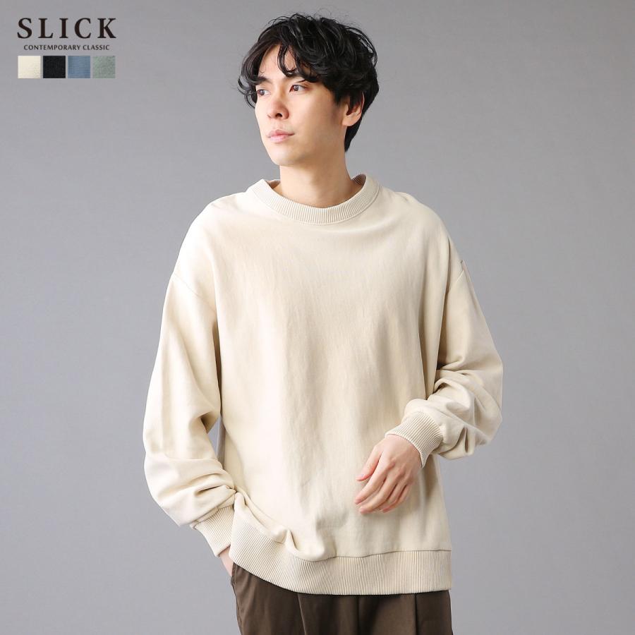 スウェット メンズ フリース オーバーサイズ スウェット 無地 Slick スリック ナチュラル ブラック サックスグレー セージグリーン Buy0617 Sputnicks スプートニクス 通販 Yahoo ショッピング