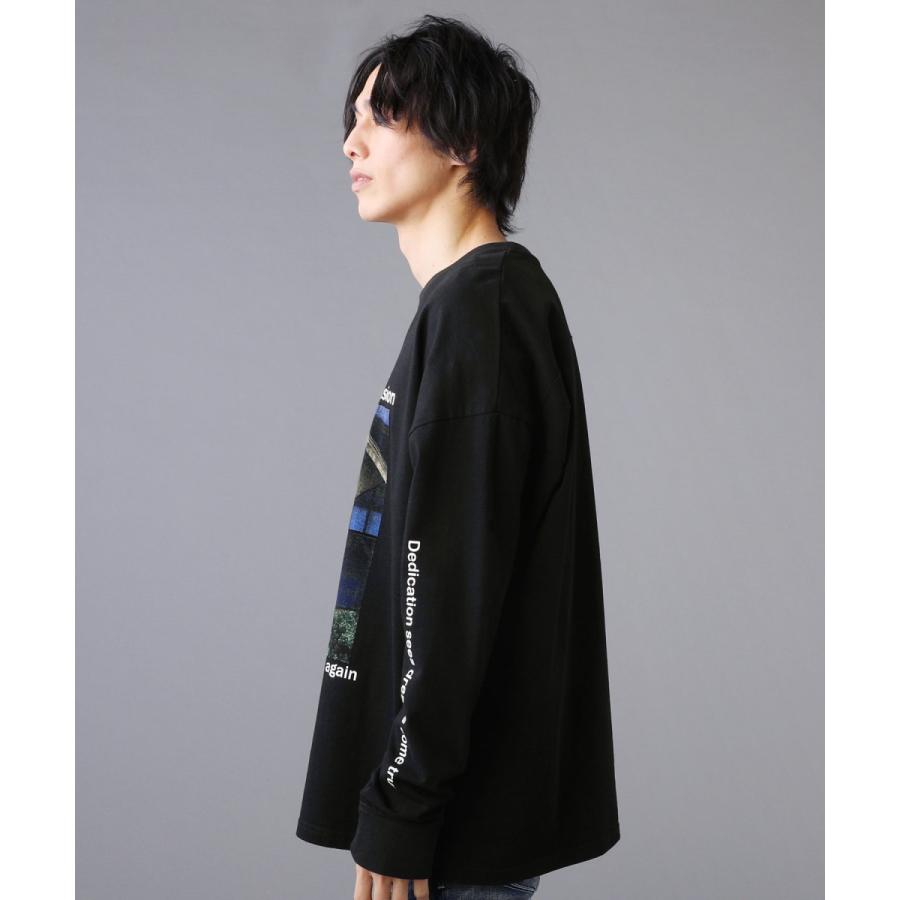 Tシャツ メンズ 長袖 ロングスリーブ カットソー M L バックプリント