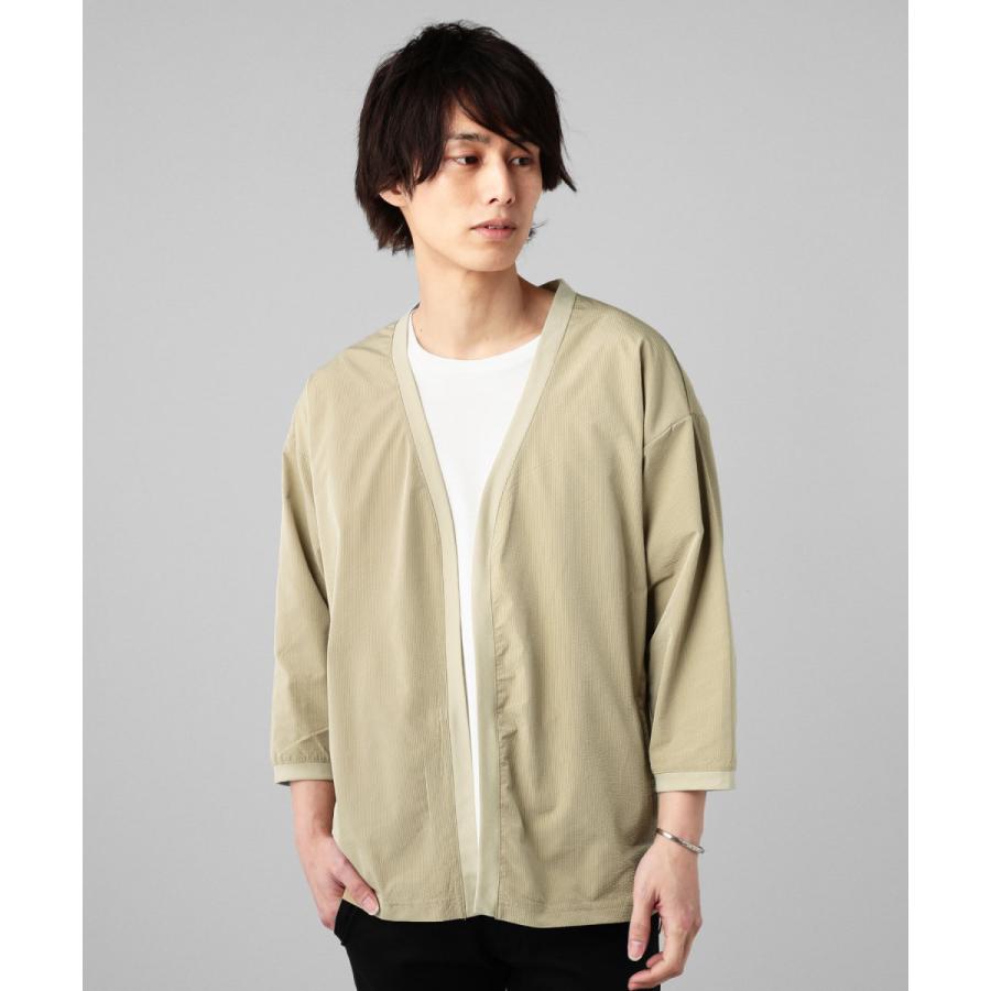 カーディガン メンズ ライトアウター 春 夏 秋 春服 夏服 秋服 Pe サッカー地 8分袖 ボタンレス Allowed To Unfold アロウド トゥ アンフォールド Buy Sputnicks スプートニクス 通販 Yahoo ショッピング