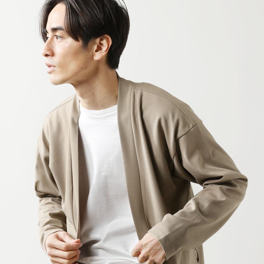 カーディガン メンズ 春 夏 秋 カットジョーゼット ロングカーディガン ボタンレス ドレープ シンプル M L Buy Sputnicks スプートニクス 通販 Yahoo ショッピング