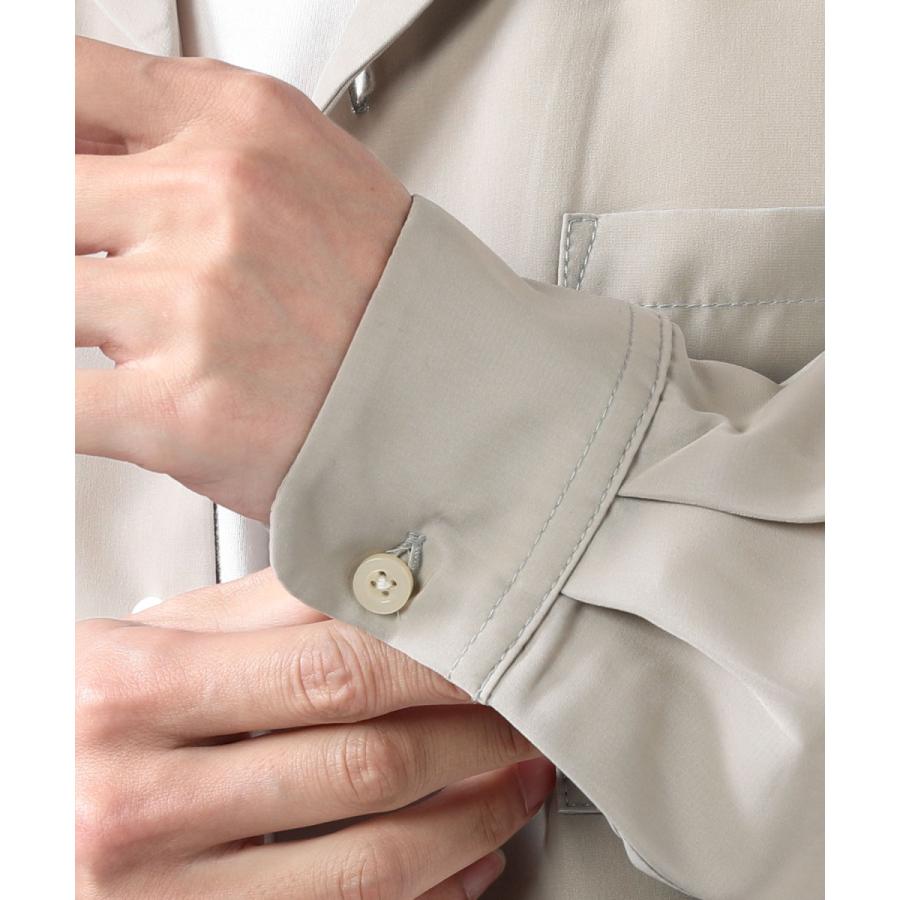 オープンカラーシャツ メンズ オープンカラー シャツ 長袖 M L