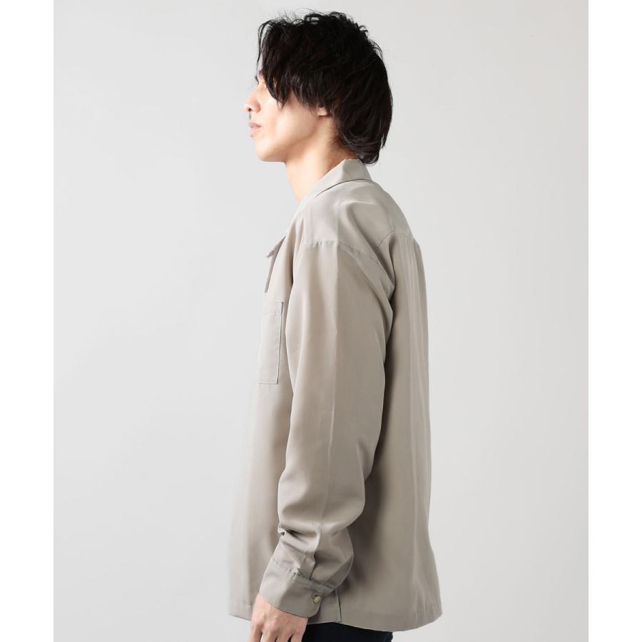 オープンカラーシャツ メンズ オープンカラー シャツ 長袖 M L オープンカラーシャツ メンズ オープンカラー シャツ 長袖 M L
