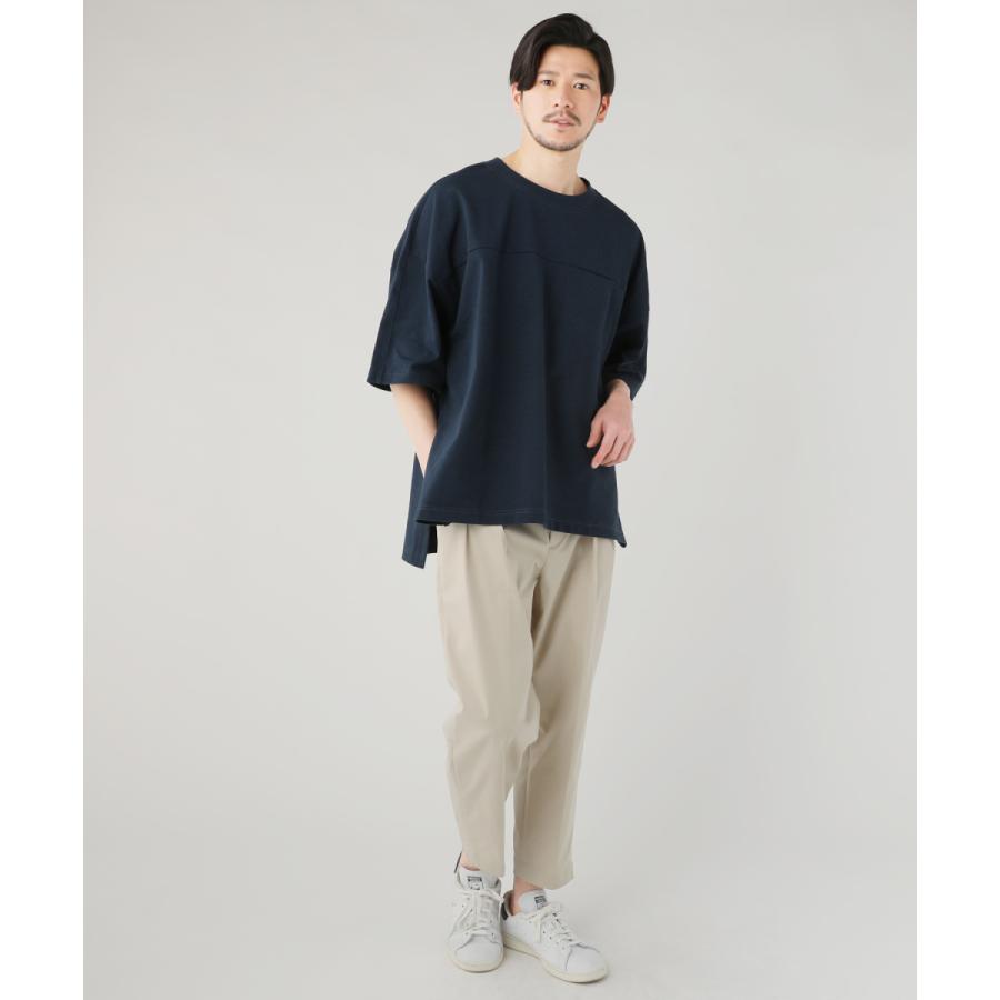 Tシャツ メンズ 春 夏 日本製 国産 8オンス MVS サイドスリッド ボックスシルエット Aライン レイヤード 半袖 クルーネック 綿