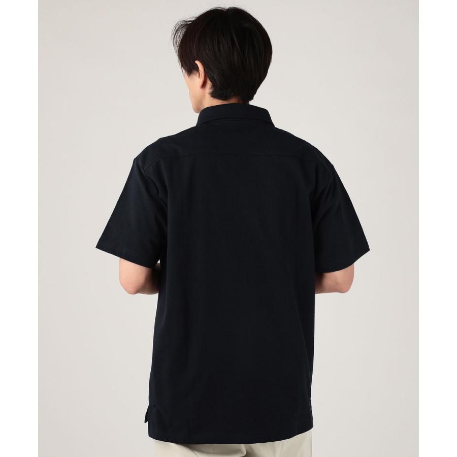 ポロシャツ メンズ 日本製 国産 綿100％ ネイビー 天竺素材 8オンス