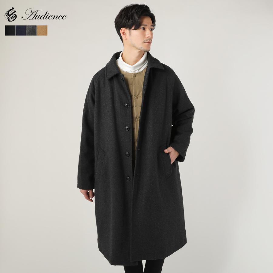 ステンカラーコート コート メンズ 冬 中 サーモライト ウール