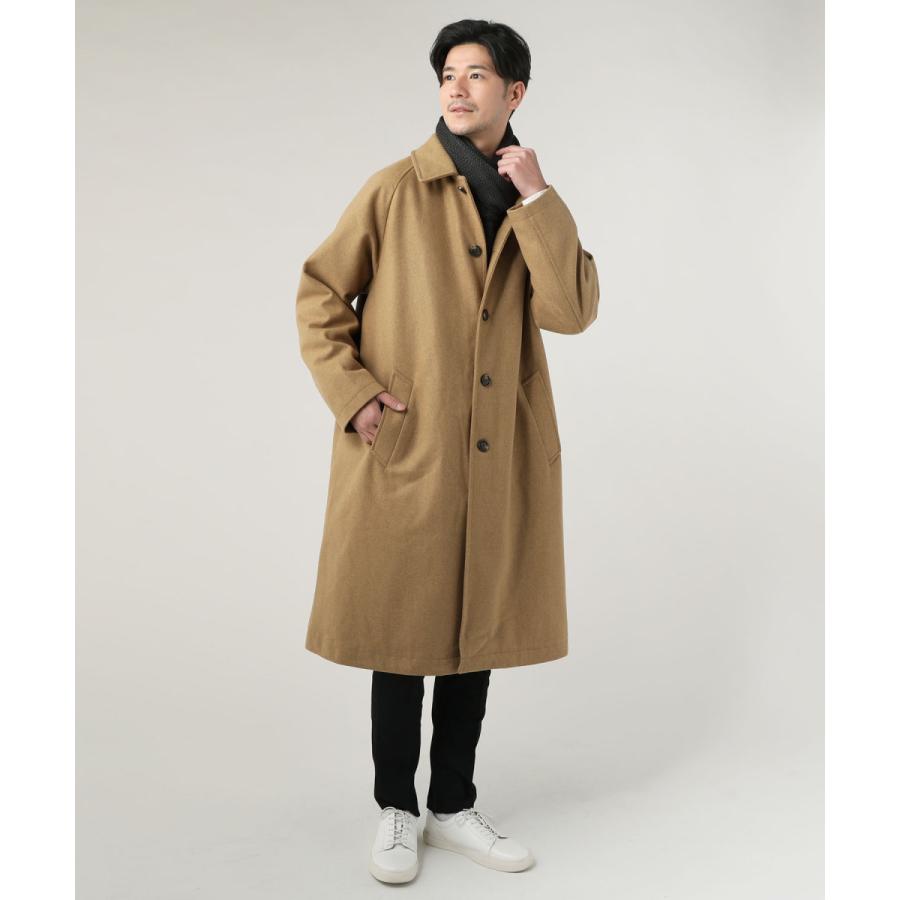 ステンカラーコート コート メンズ 冬 中 サーモライト ウール