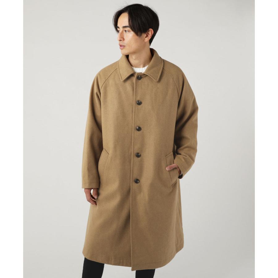 ステンカラーコート コート メンズ 冬 中 サーモライト ウール