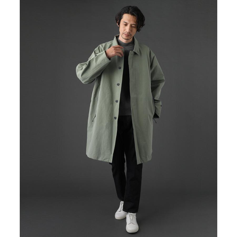 ステンカラーコート コート メンズ 春 春服 冬 テクノブレン ロング