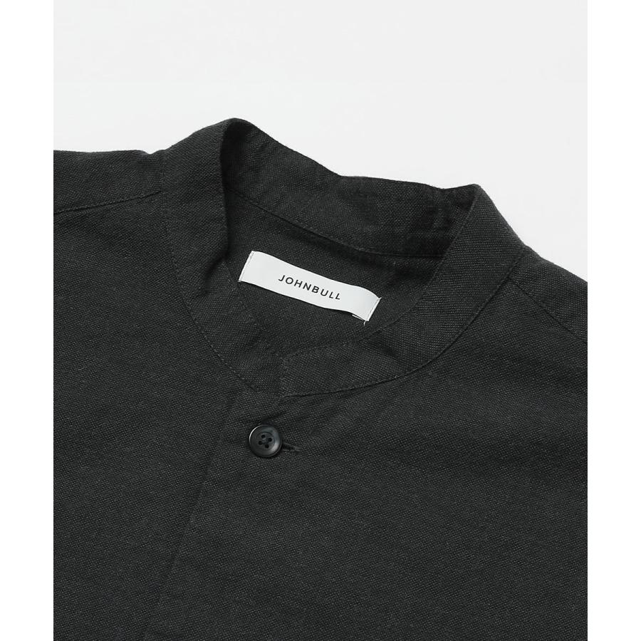 シャツ コート メンズ 冬 ロング バンドカラー ウール 毛 長袖 13683