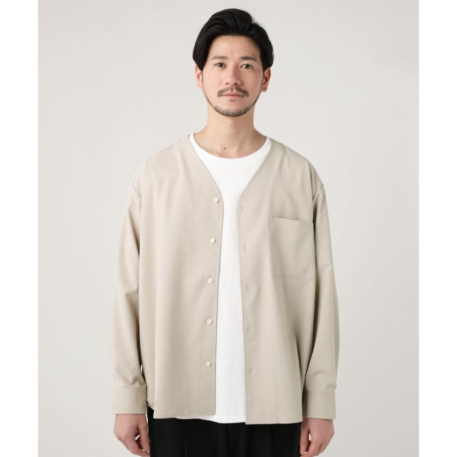 値下げ幅 - アニエスベー ノーカラー リネン カーディガン シャツ 44