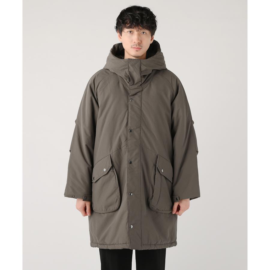 ダークグレー モッズコート 防水 中綿入り ダークグレー モッズコート 防水 中綿入り ダークグレー モッズコート