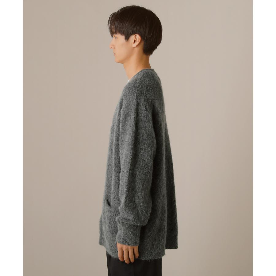 SLICK（スリック） カーディガン メンズ 秋 冬 シャギー モヘア ウール 