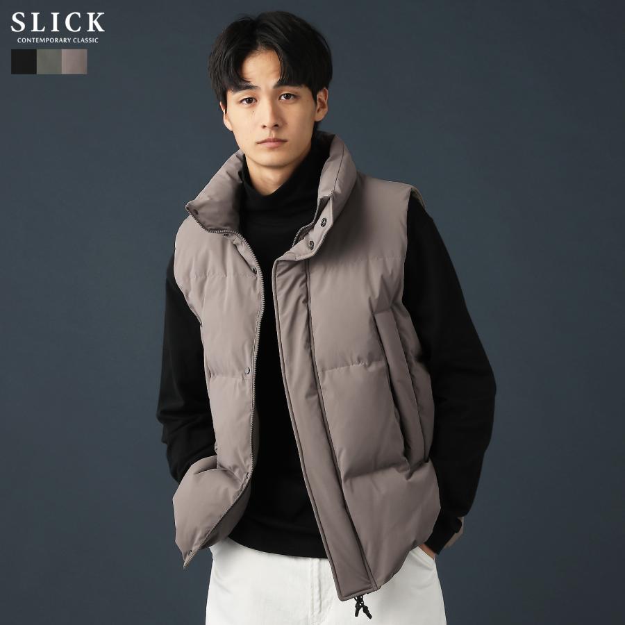 SLICK / ダウンベスト/1/ナイロン/BRW/無地/5165724/※汚れ有// SLICK（スリック） ダウンベスト メンズ 冬 ナイロン ストレッチ 撥水