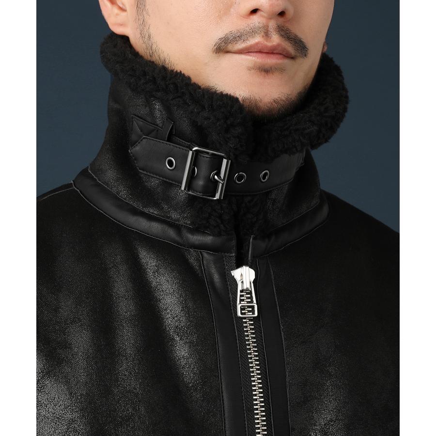 B-3 フライトジャケット レザージャケット Liugoo Leathers 本革 B-3フライトジャケット ムートン