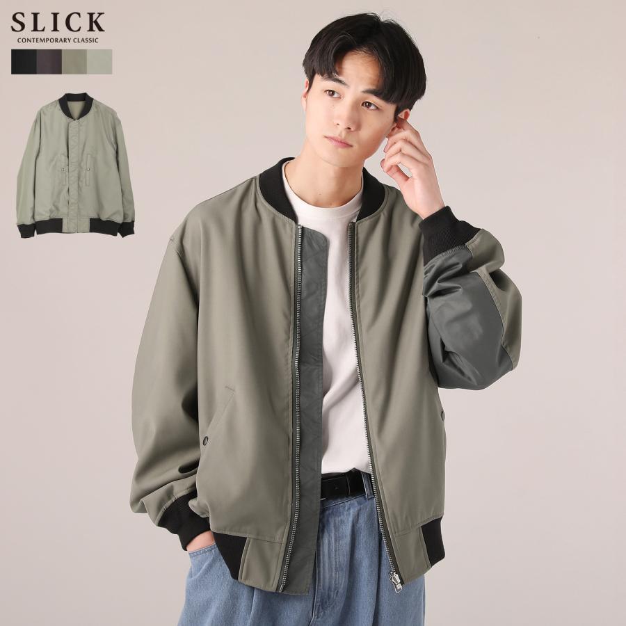 SLICK（スリック） MA-1 ブルゾン ジャケット アウター メンズ 長袖