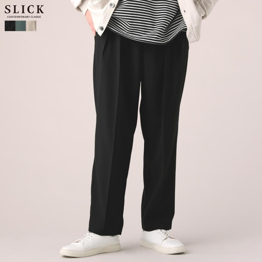 SLICK（スリック） パンツ スラックス メンズ 夏服 ストレッチ M L