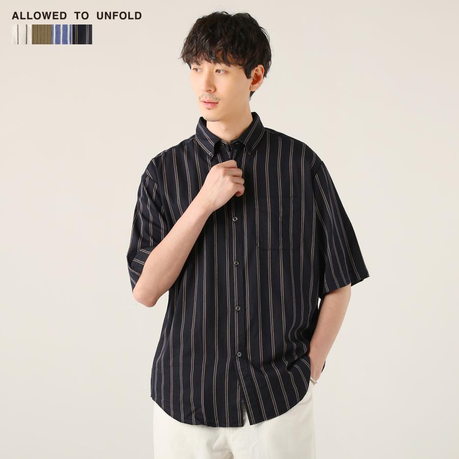 シャツ ボタンダウンシャツ メンズ 半袖 5分袖 シルク混 : SPUTNICKS