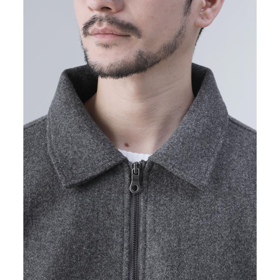 ブルゾン アウター ジャケット メンズ 長袖 テック メルトン ジップ 通